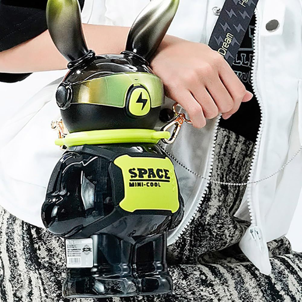 Kids Favorite Bunny Robo Bottle 🐰 1100ML – No Leak, Easy Sip & Carry